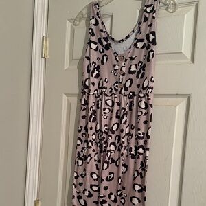 Leopard Print Sleeveless Dress